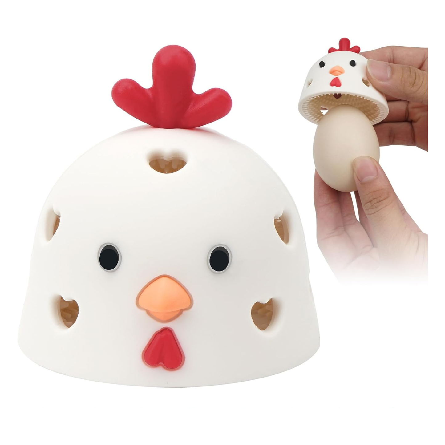 Silicone Chicken Egg Cleaner Brush - Set of 2