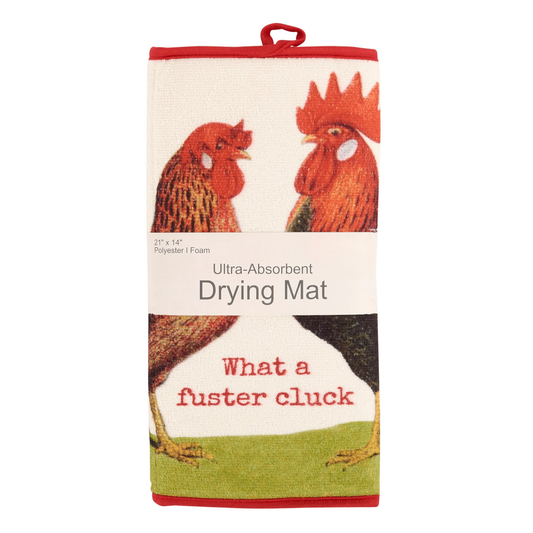 Fuster Cluck Chicken Theme Drying Mat