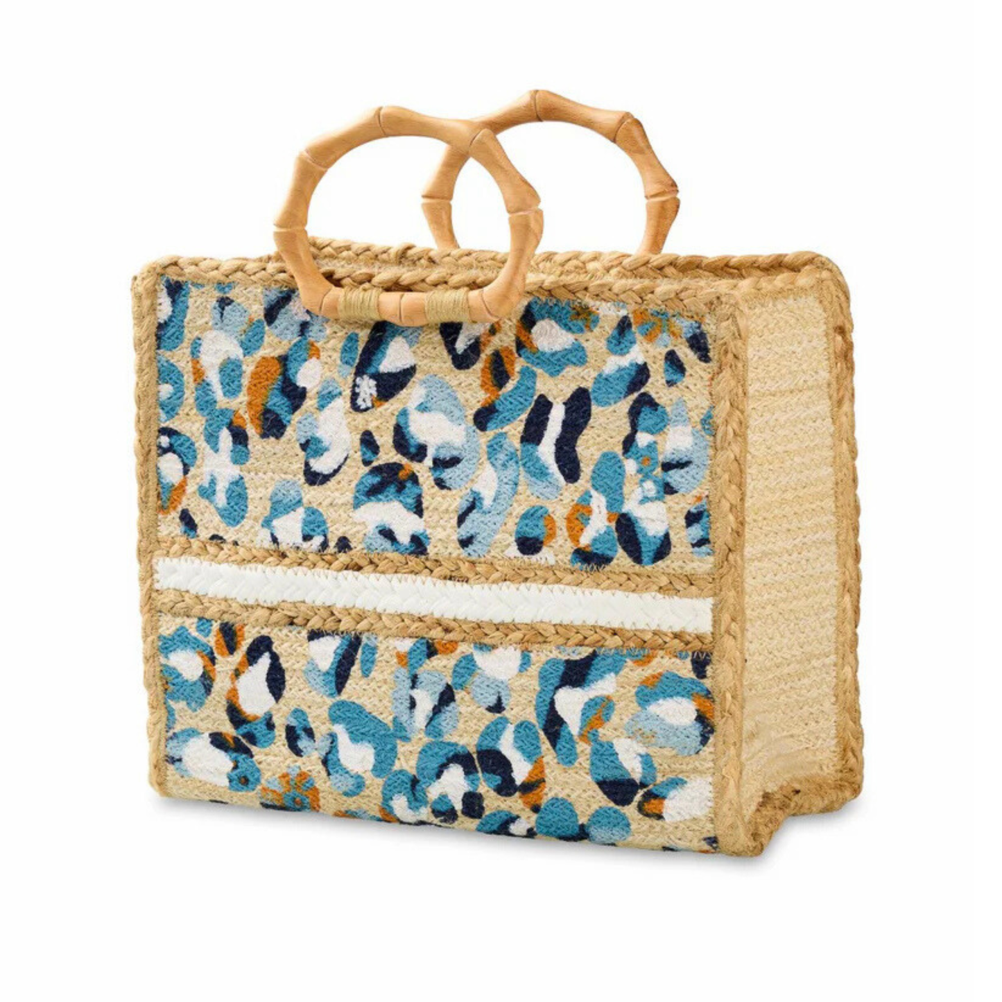 Animal Instinct Leopard Jute Tote Bag