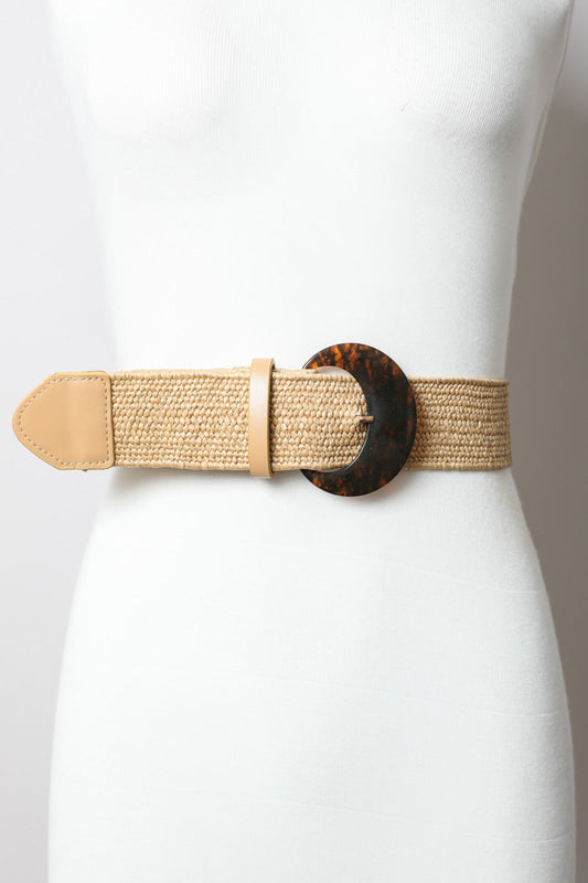 Basketweave Stretch Belt – Textured Waist Cincher Leto Collection