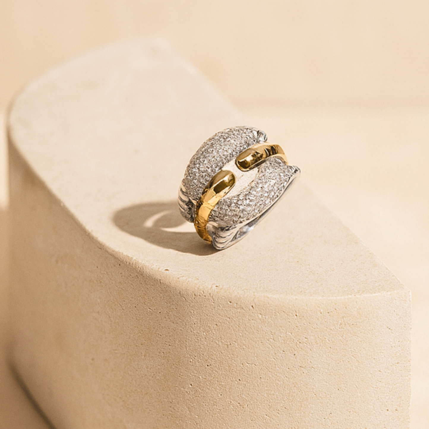 Hug Me Tight CZ Sterling Statement Ring