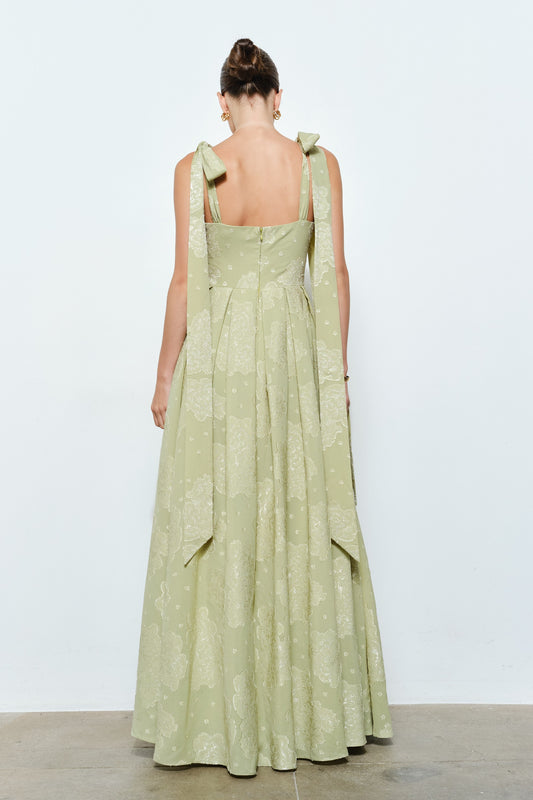 Becca Bow Tie Shoulder Floral Dress