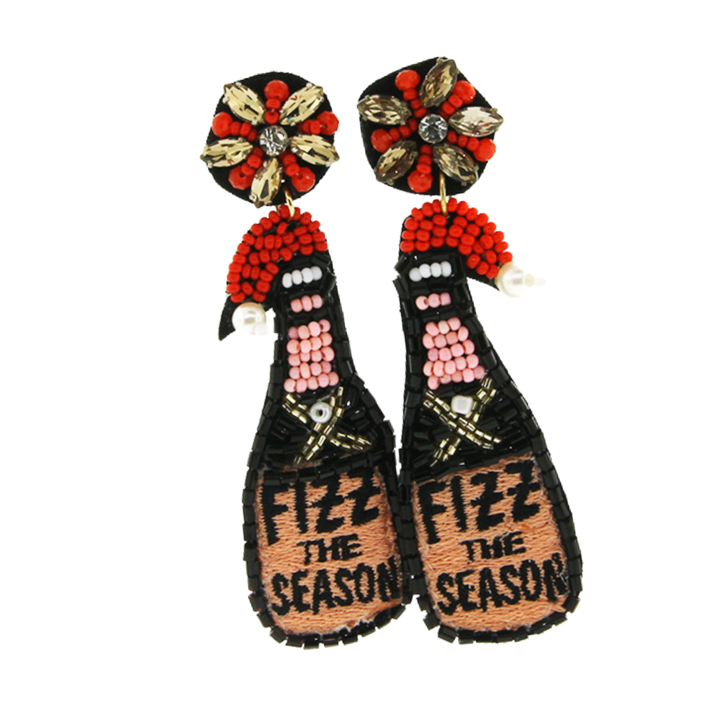 Christmas FIZZ The Season Beaded Drop Earrings