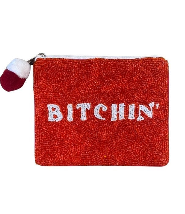 BITCHIN Attitude Beaded Money Storage Pouch