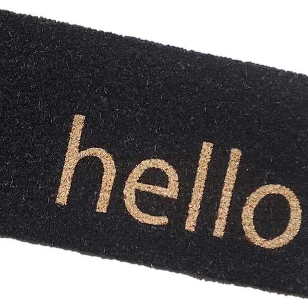 Designer Font HELLO Coir Doormat