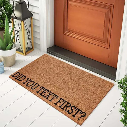 Text First Witty Fun Coir Doormat