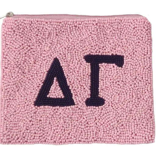 Delta Gamma Beaded Coin Purse Pouch
