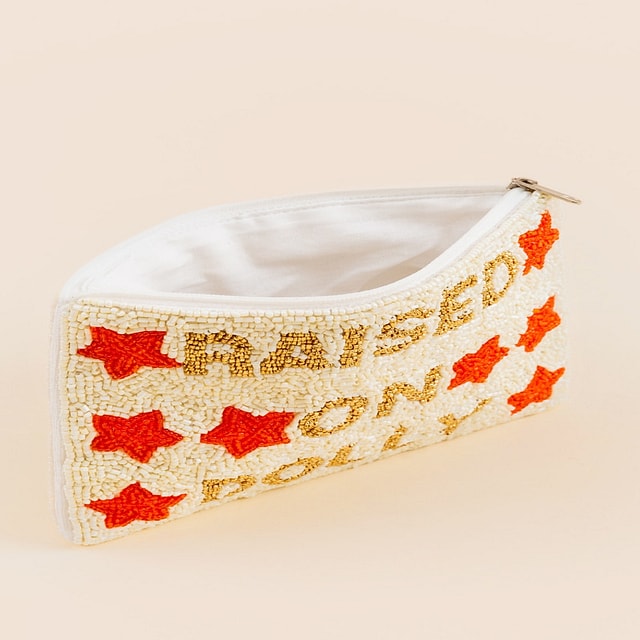 Raised On Dolly Rodeo Star Beaded Pouch
