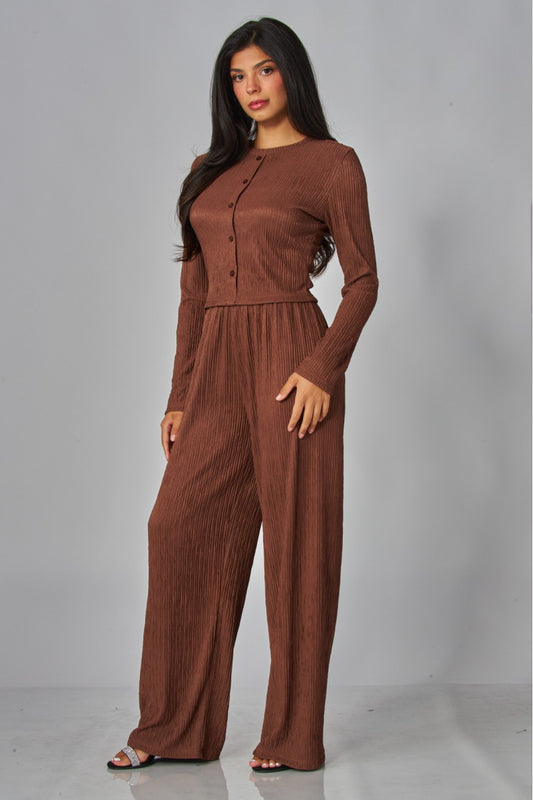 LICENSE TO LOUNGE PANTS SET IN BROWN