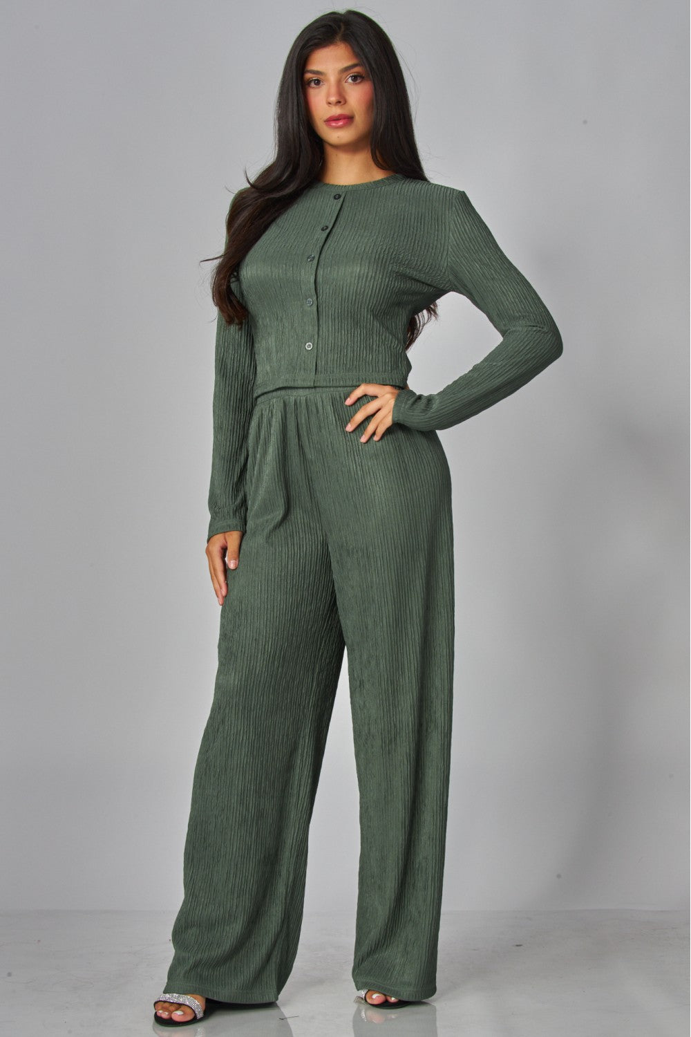 LICENSE TO LOUNGE PANTS SET IN OLIVE