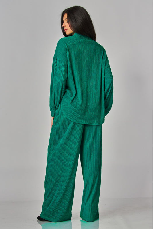 WELCOME THE WEEKEND LOUNGE PANTS SET IN EMERALD