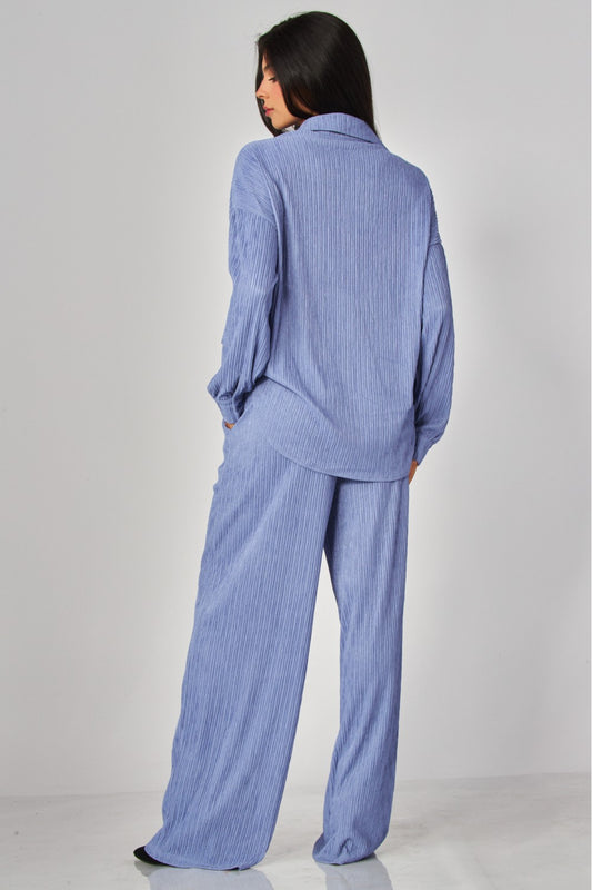 WELCOME THE WEEKEND LOUNGE PANTS SET IN PERIWINKLE