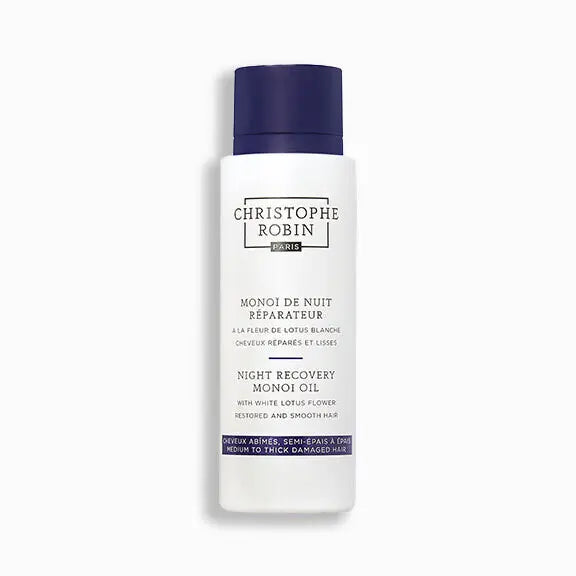 CHRISTOPHE ROBIN Night Recovery Monoï White Lotus Flower Hair Oil