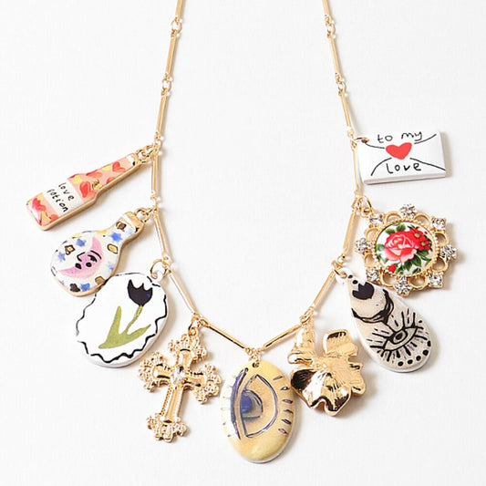 Collar con dije de "Protégeme y guíame"