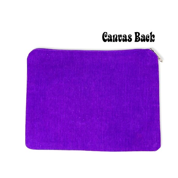 TCU TEXAS CHRISTIAN UNIVERSITY Beaded Purple Storage Pouch