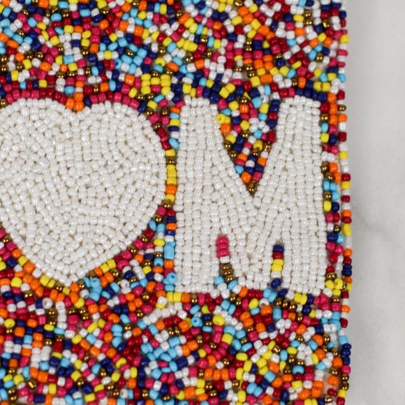 MOM Confetti Beaded Money Storage Pouch