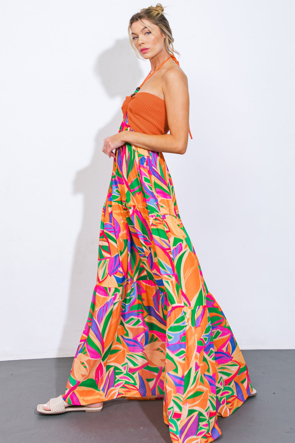 VESTIDO MIDI COMBINADO INTO THE THICK OF IT