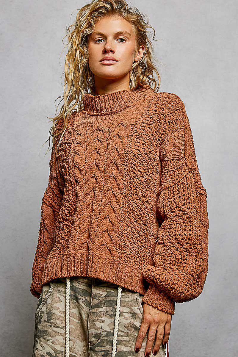 Cup of Cocoa Cable Knit Sweater