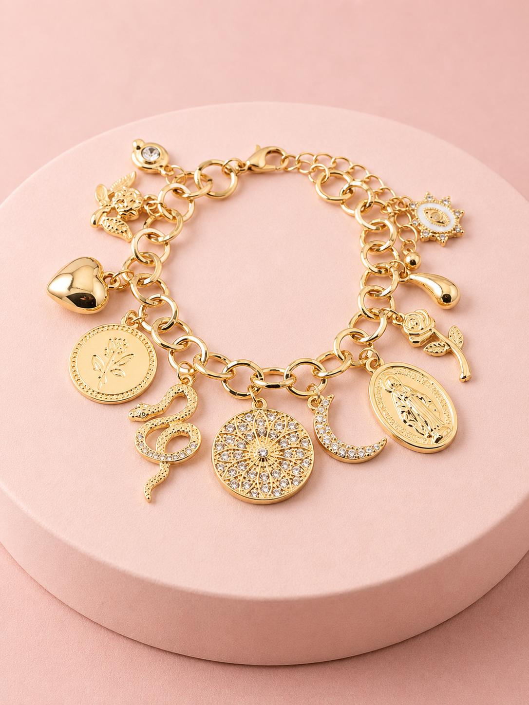 Garden of Eden Gold Charm Bracelet