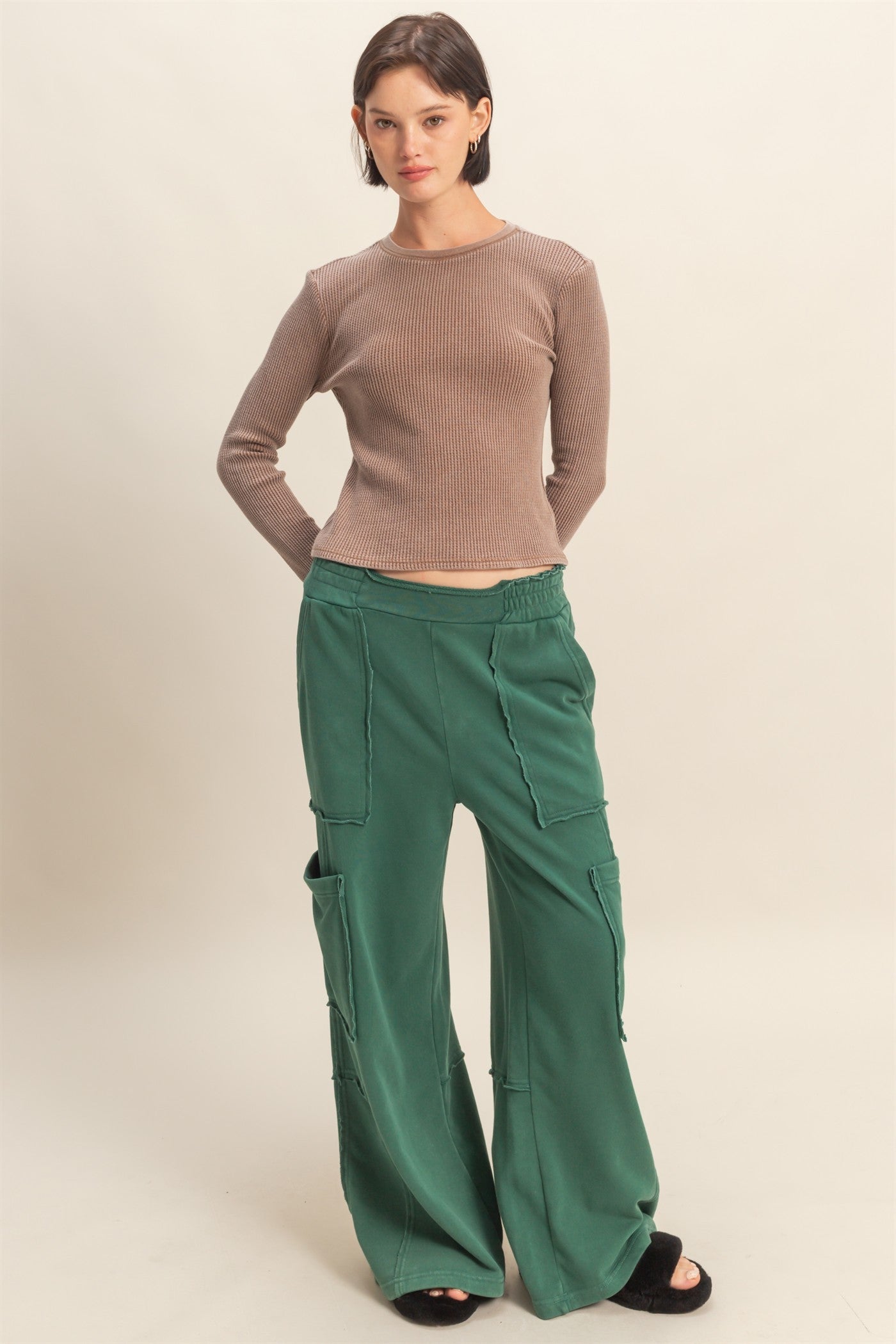 Weekend Warrior Dark Green Cargo Sweatpants