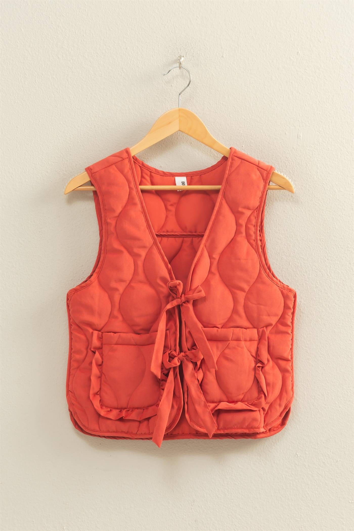 Go With The Bow Quilted Vest
