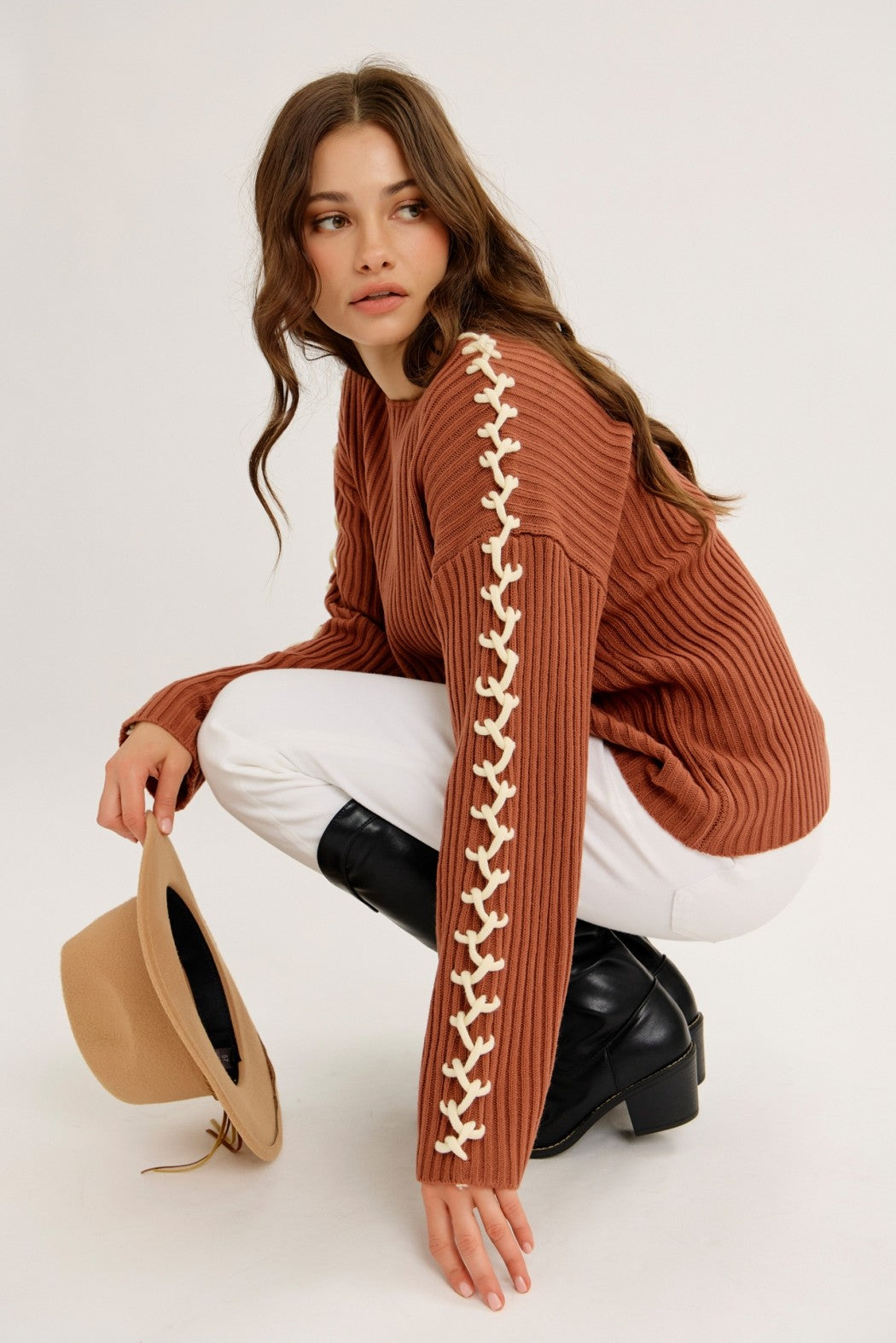 A STITCH IN TIME KNIT SWEATER