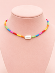 Over The Rainbow Pearl Beaded Necklace