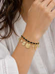Faith Bound Woven Link Gold Charm Bracelet