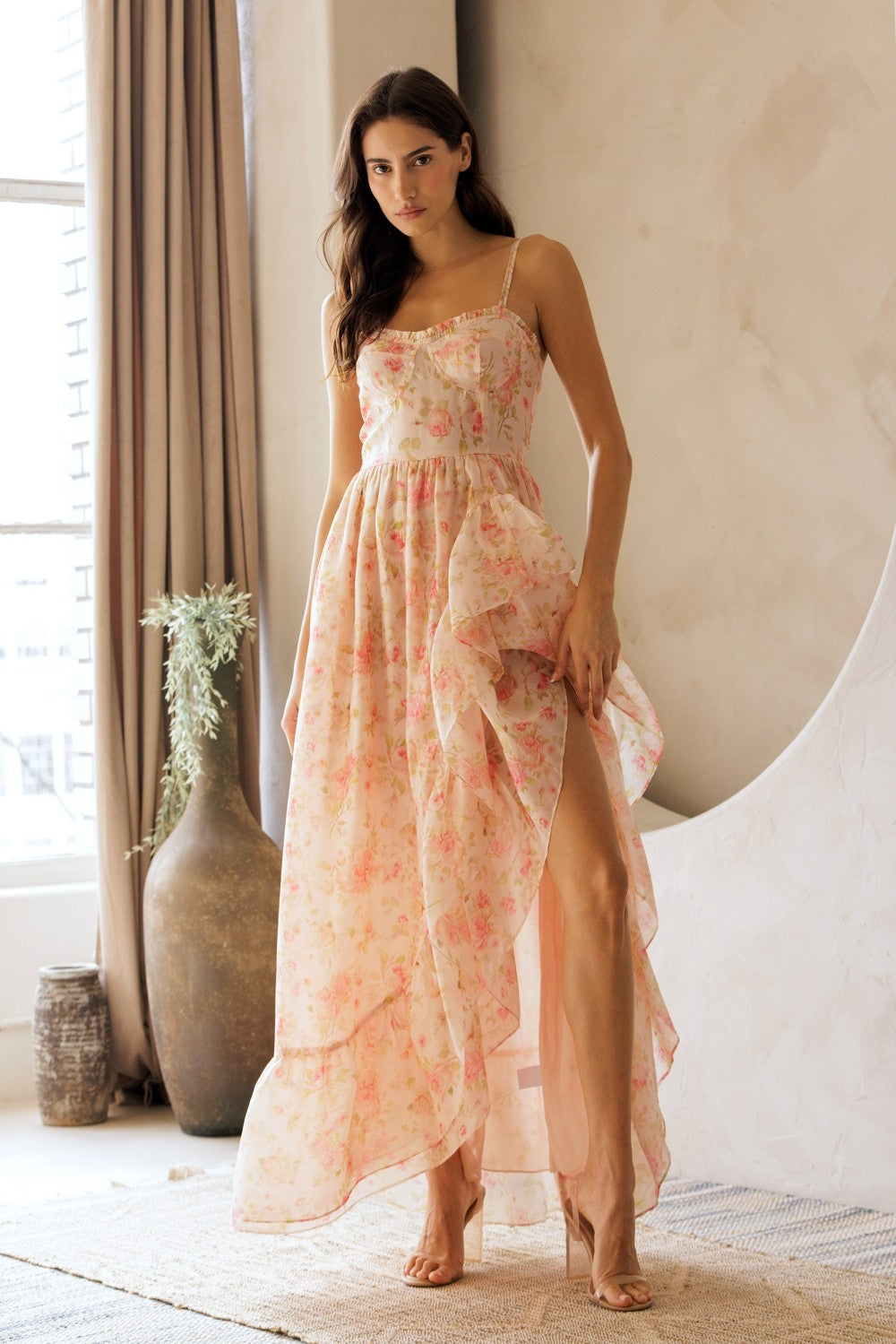 Felicity in Paris Floral Bustier Maxi Dress
