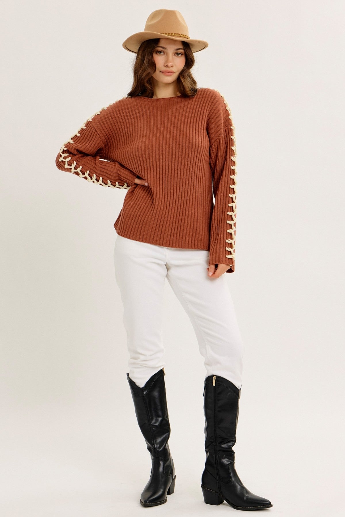 A STITCH IN TIME KNIT SWEATER