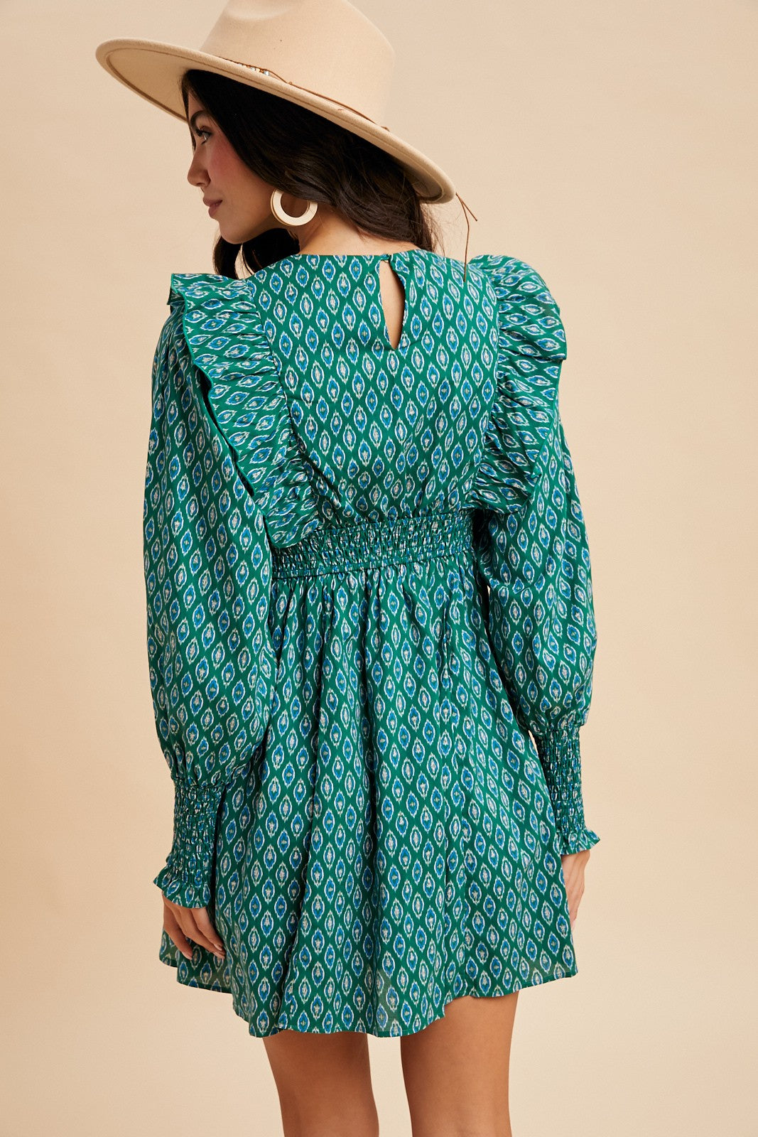 Maisie Meadow Green Mini Dress