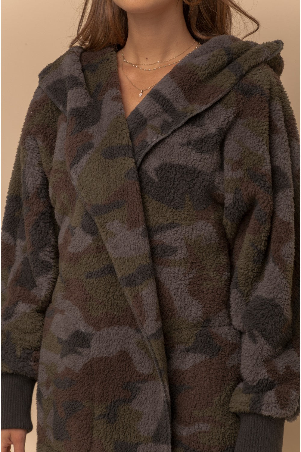 Casually Camo Sherpa Teddy Jacket