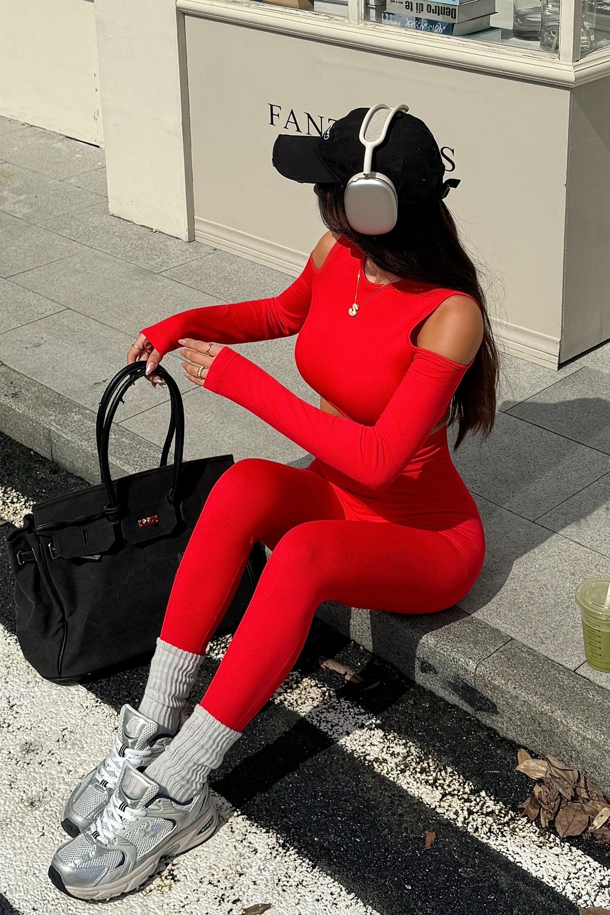 ALL THE RIGHT MOVES RED 2PC WORKOUT SET
