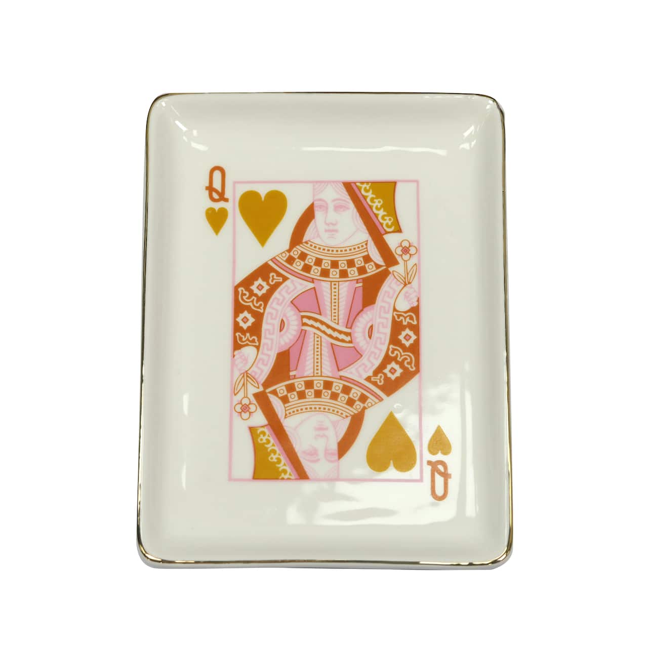 Queen of Hearts Ceramic Jewelry Storage Trinket Dish