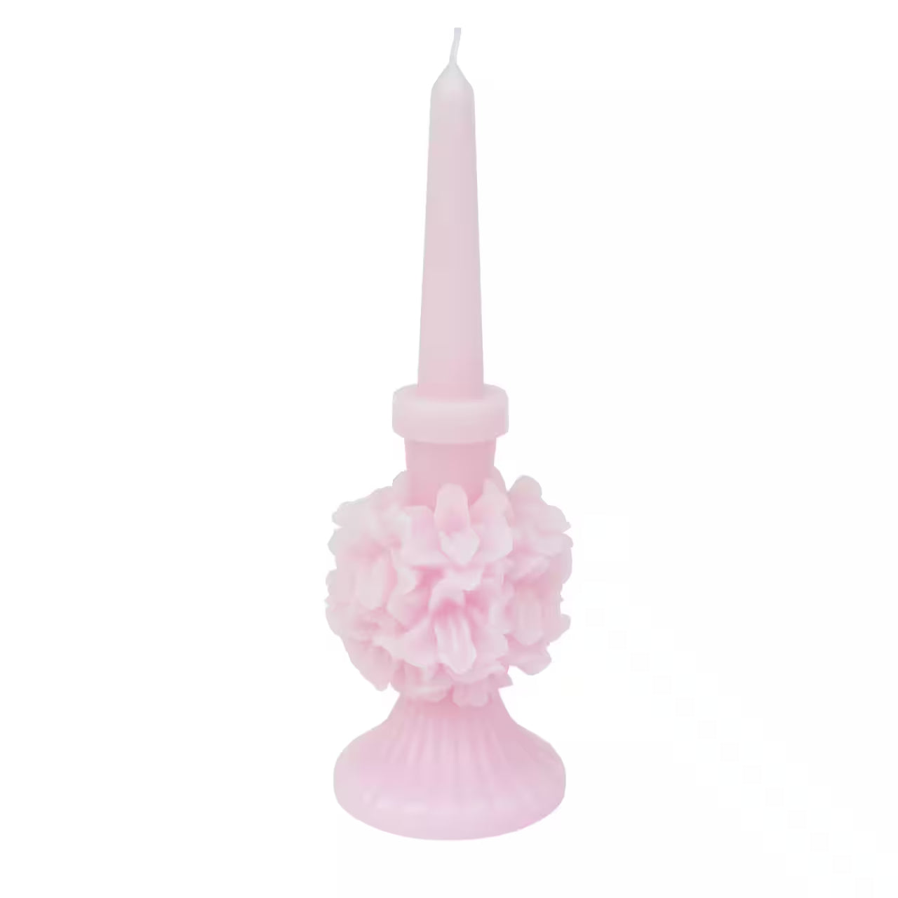 Floral Cluster Taper Candle in 4 Colors