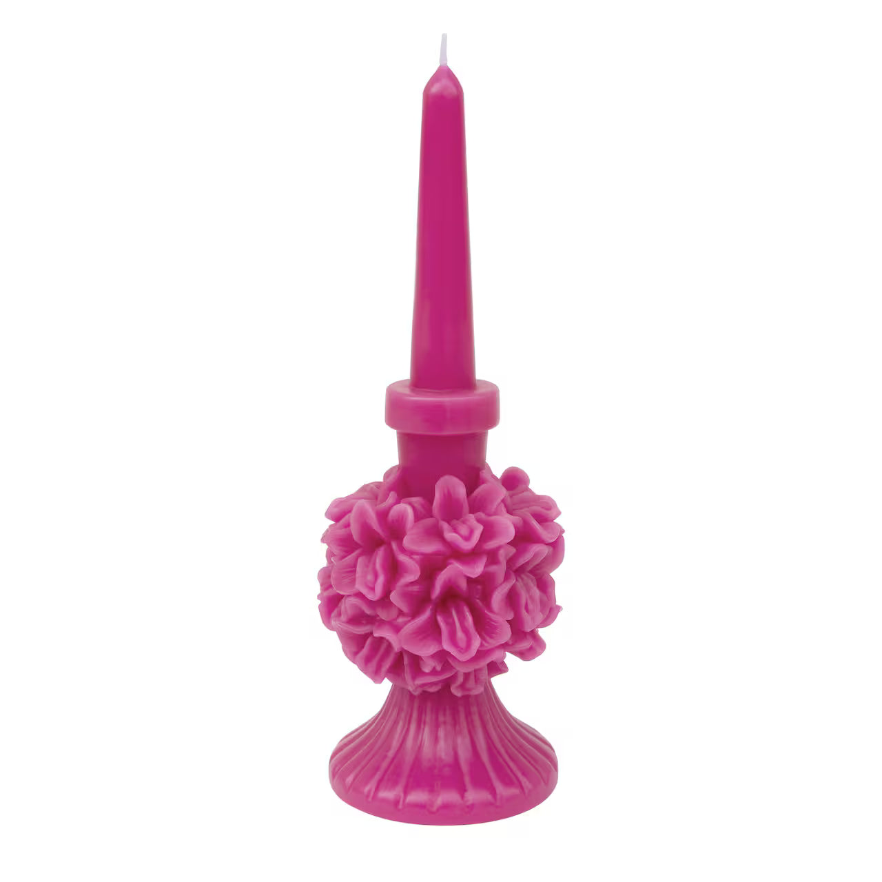 Floral Cluster Taper Candle in 4 Colors