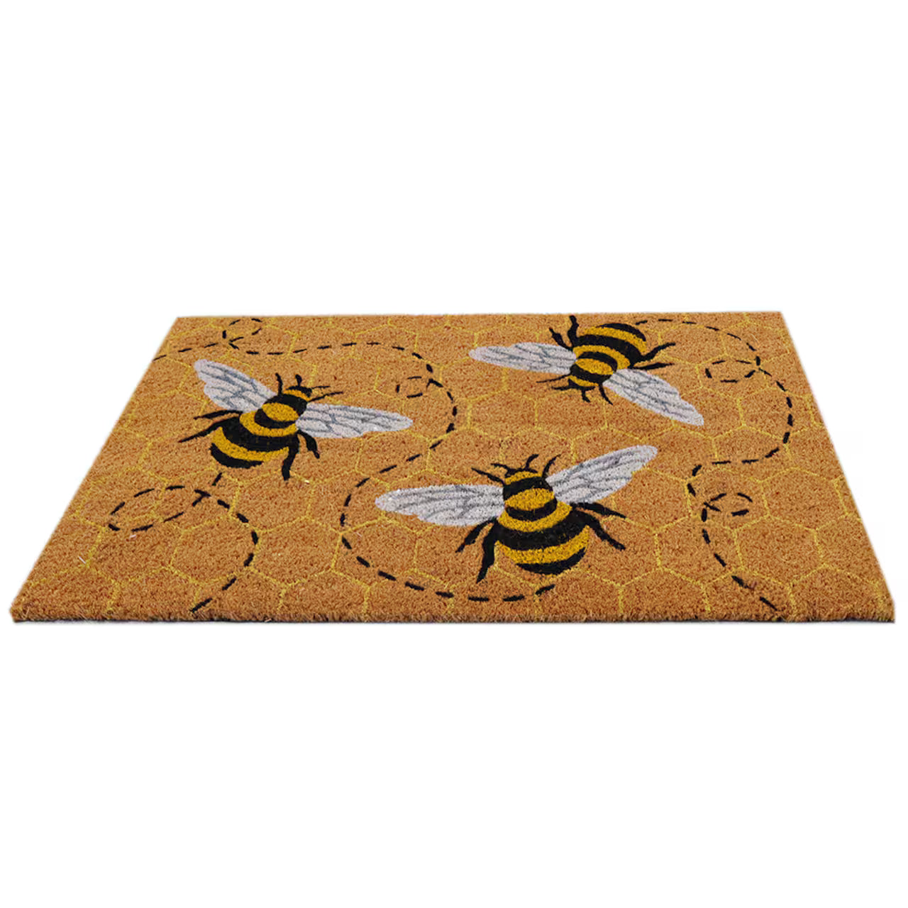 More Bees With Honey Coir Doormat