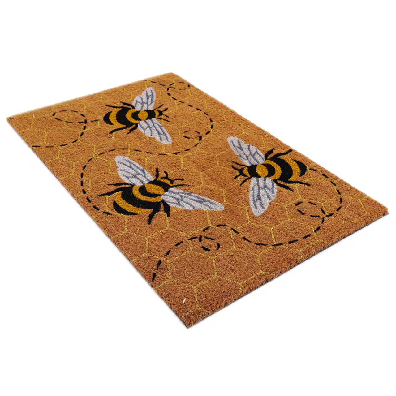 More Bees With Honey Coir Doormat