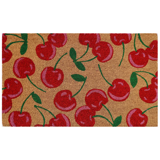 Charming Cherries Coir Doormat