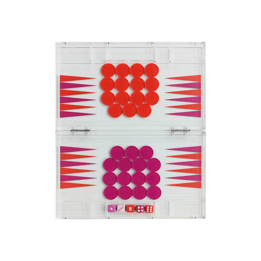 Pink Backgammon Board Game