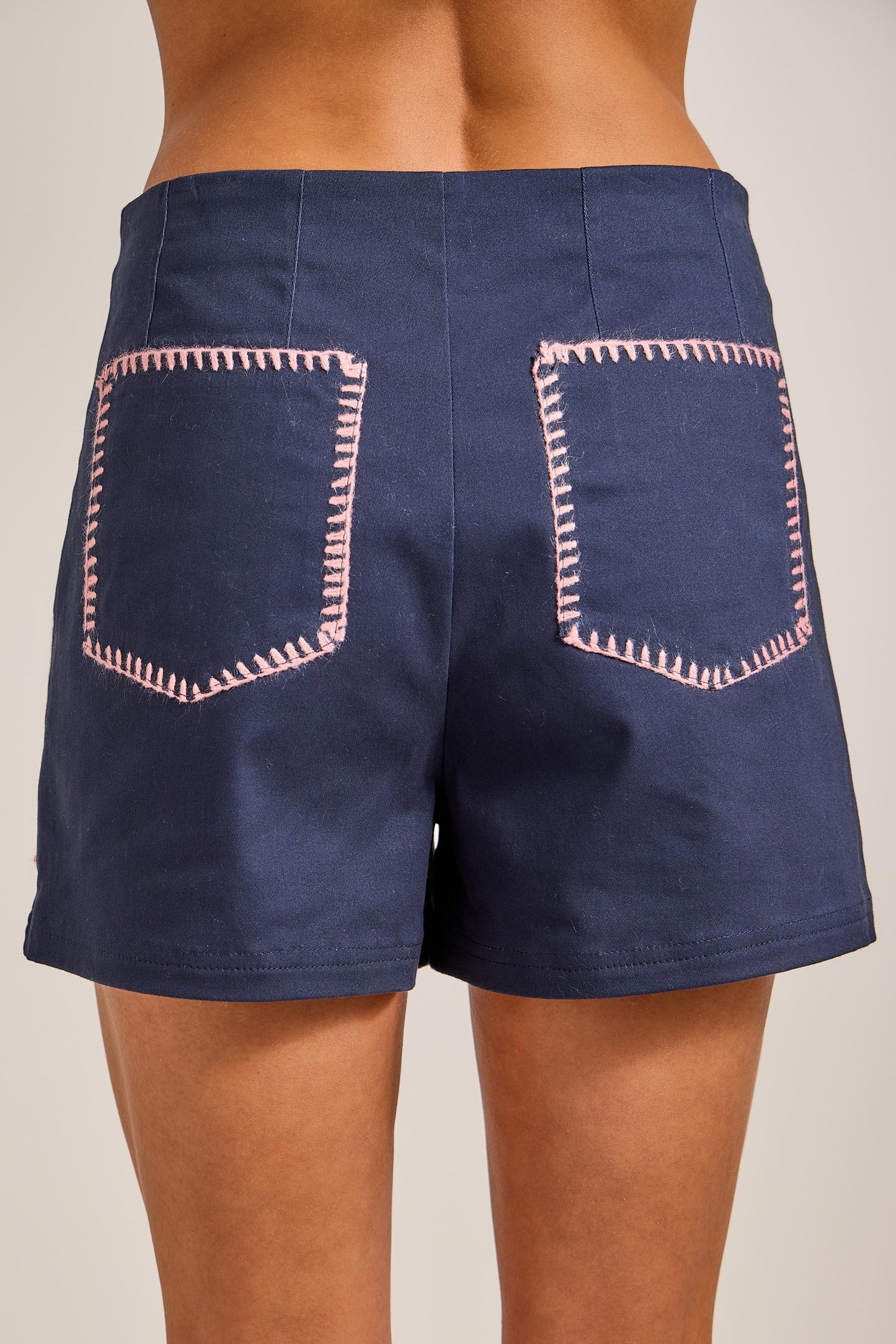 High Seas Contrast Stitch Nautical Shorts