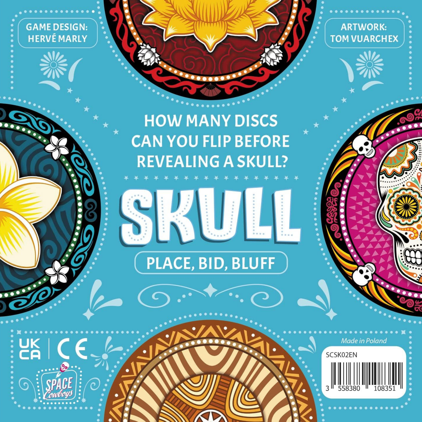 Skull Strategy Bluffing Adult Party Card Game