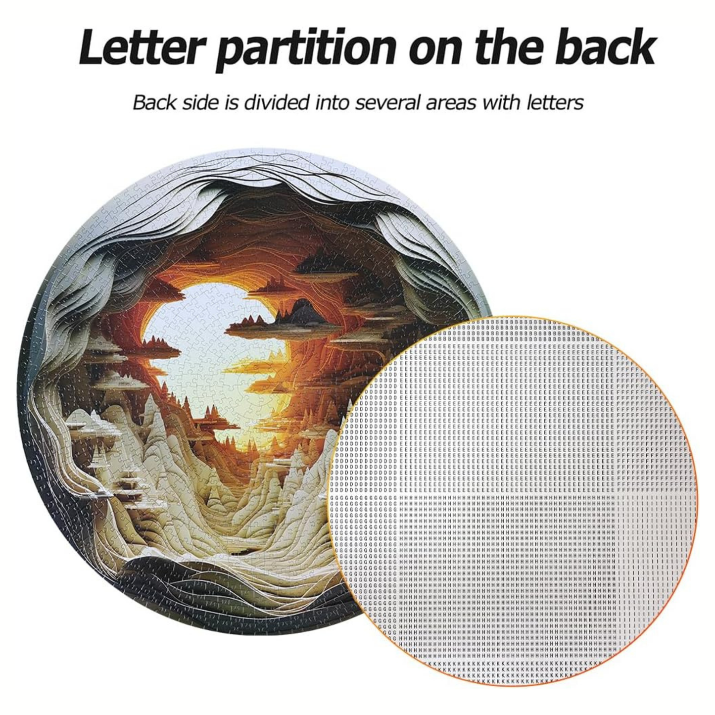 Dawn Inside a Cave 3-D Round Adult Art Puzzle