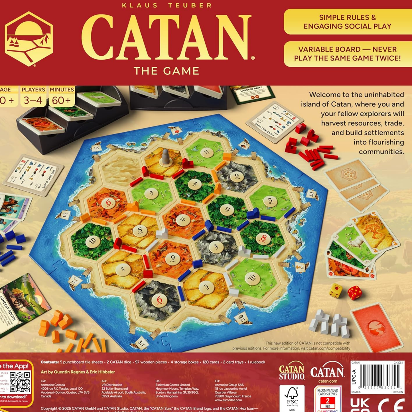 CATAN Adult Strategy Building Party Family Board Game