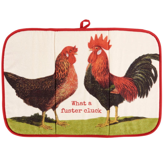 Fuster Cluck Chicken Theme Drying Mat