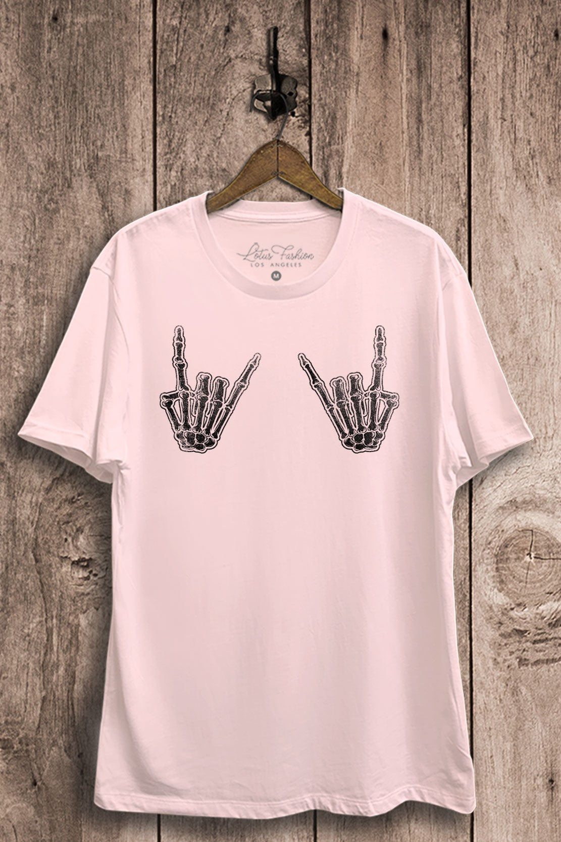 Skeleton Hands Rock-On Graphic T-Shirt
