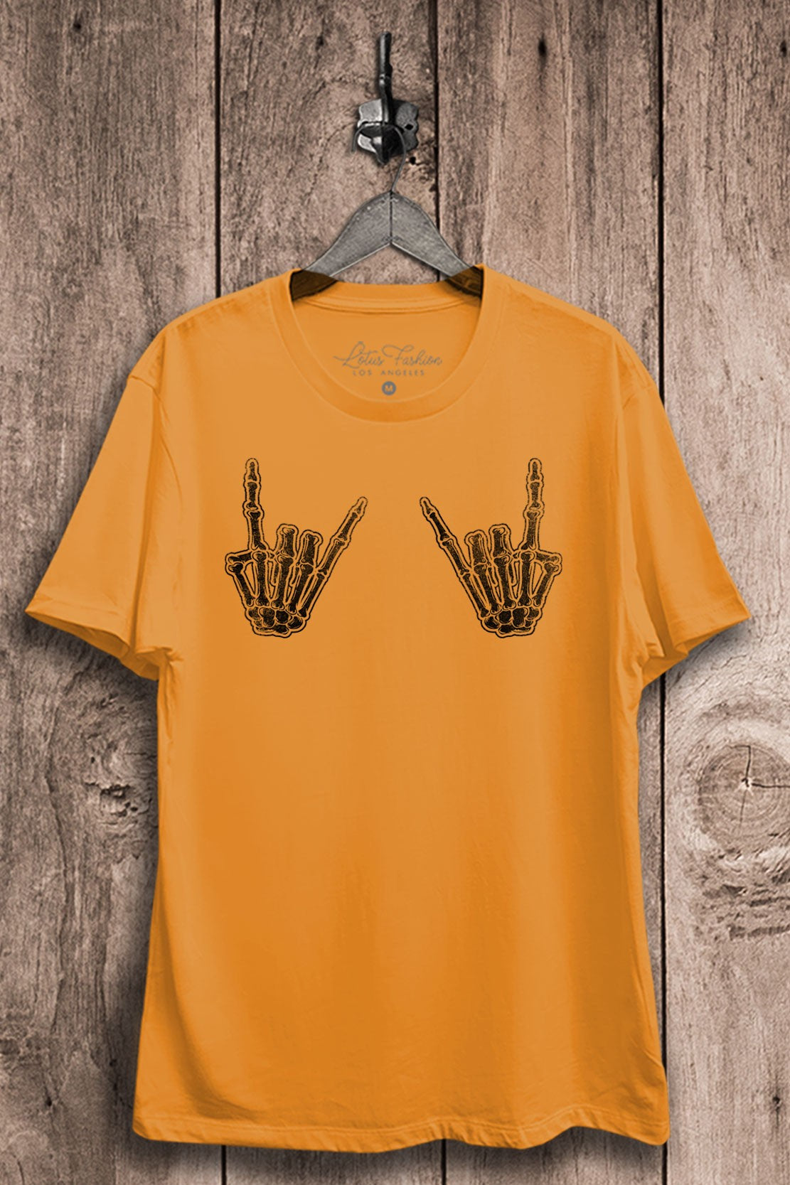 Skeleton Hands Rock-On Graphic T-Shirt