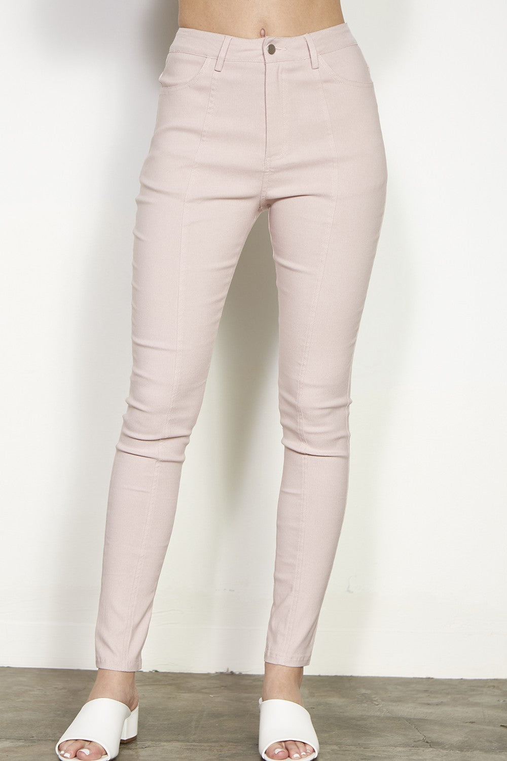 High Waist Stretch Knit Skinny Jegging