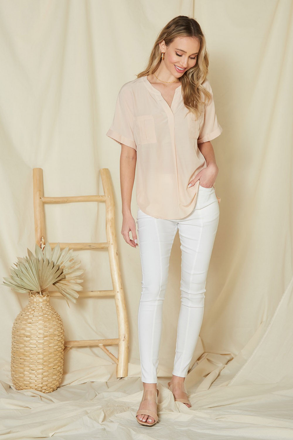 High Waist Stretch Knit Skinny Jegging