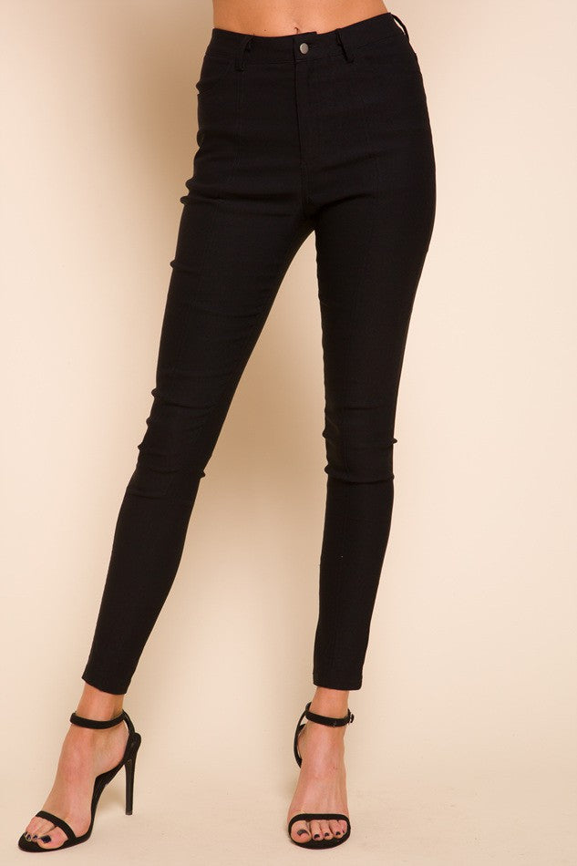 High Waist Stretch Knit Skinny Jegging